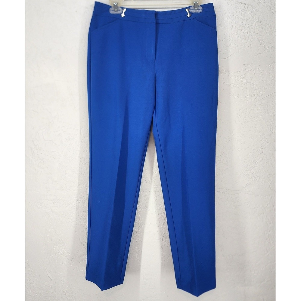 Zac & Rachel Royal Blue Straight Leg Dress Pants Workwear Trousers Womens 8